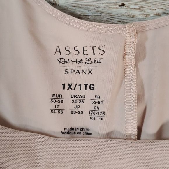 SPANX Red Hot by Spanx Luxe & Lean Open Bust Mid-Thigh Body‎ Shaper 10116R 1X - Picture 4 of 6